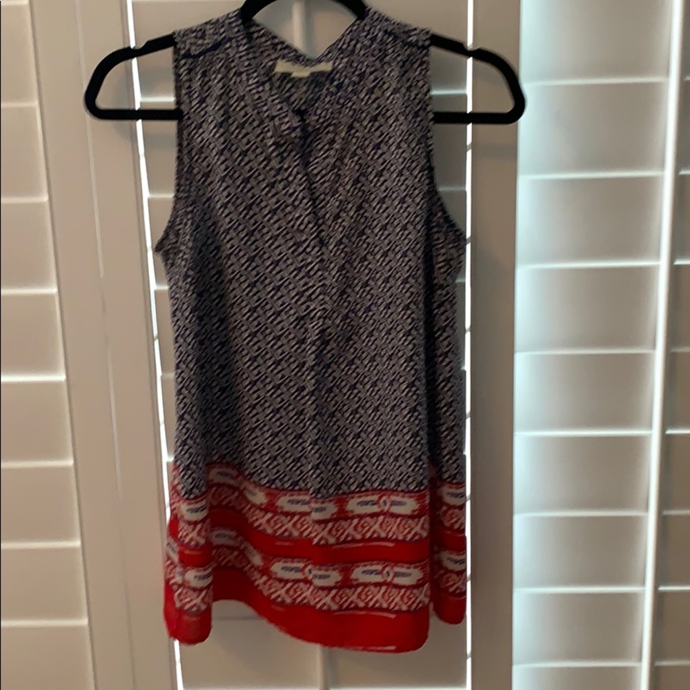 Red white blue sleeveless top